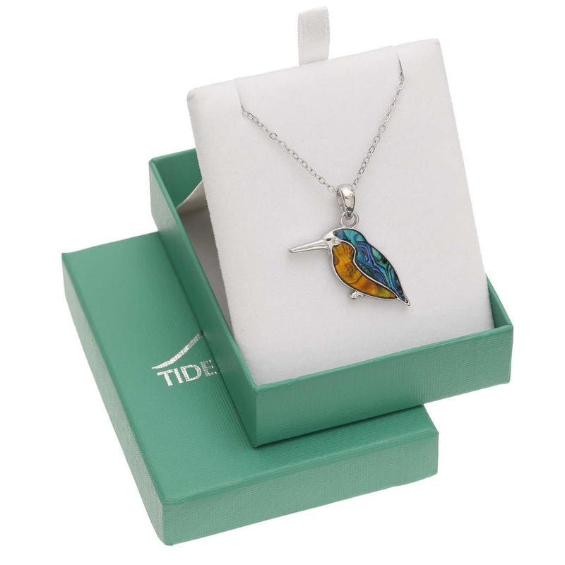Paua Shell Kingfisher Necklace Boxed