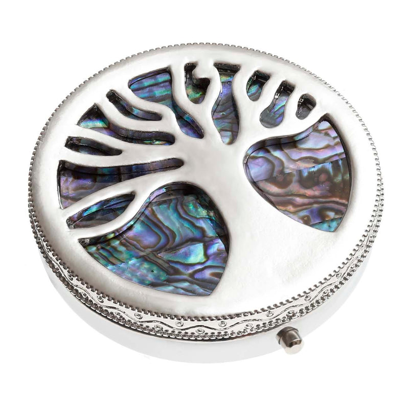 Paua Shell Tree of Life Pill Box