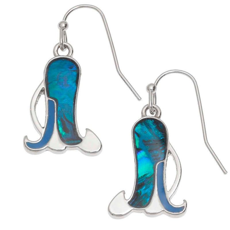 Paua Shell Bluebell Drop Earrings