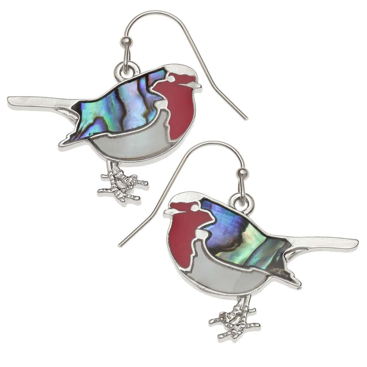 Paua Shell Robin Earrings