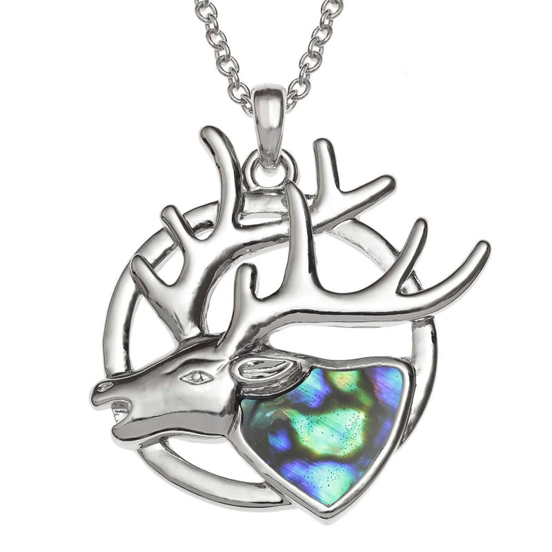 Paua Shell Stag Necklace