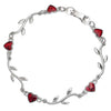 Paua Shell Red Heart & Branch Bracelet
