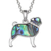 Paua Shell Pug Necklace