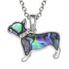 Paua Shell Fench Bulldog Necklace