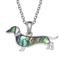 Paua Shell Dachshund Necklace