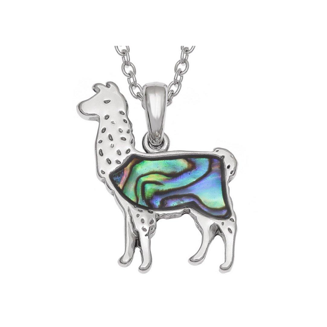 Paua Shell Llama Necklace