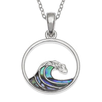 Paua Shell Cresting Wave Necklace