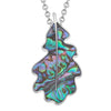 Paua Shell Oak Leaf Necklace