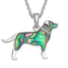 Paua Shell Labrador Dog Necklace