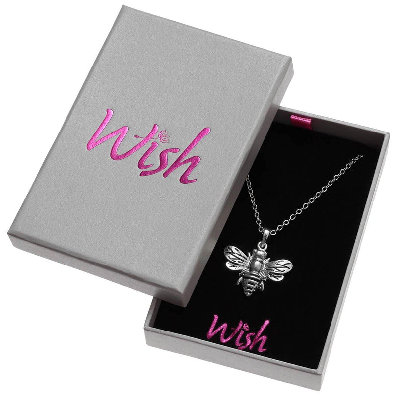 Silver Bee Necklace Boxed