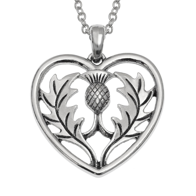 Celtic Thistle Heart Necklace