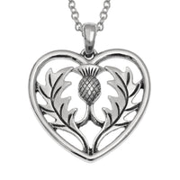 Celtic Thistle Heart Necklace
