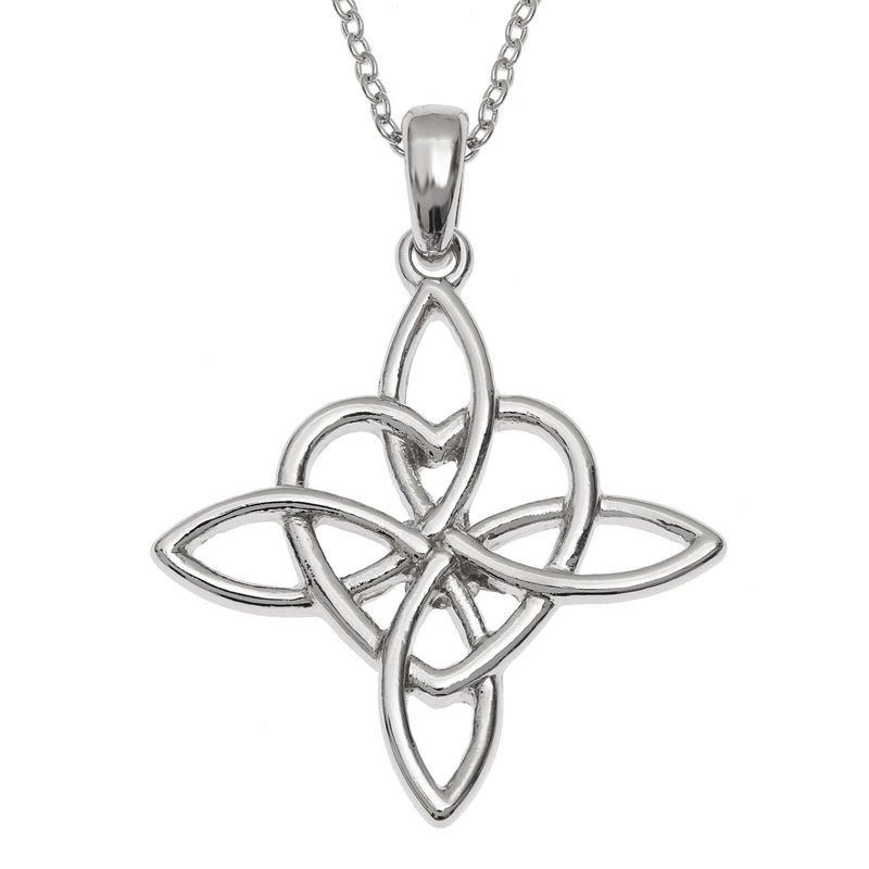 Celtic Good Luck Knot Heart Necklace