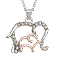 Mother and Child Elephant Necklace