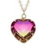 Gold Pink/Yellow Two Tone Heart Necklace