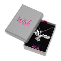 Flying Barn Owl Necklace Boxed