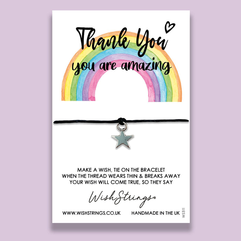 Rainbow Thank You Friendship Bracelet